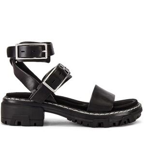 SOLD Rag & Bone Black Lug Sole Buckled Sandal